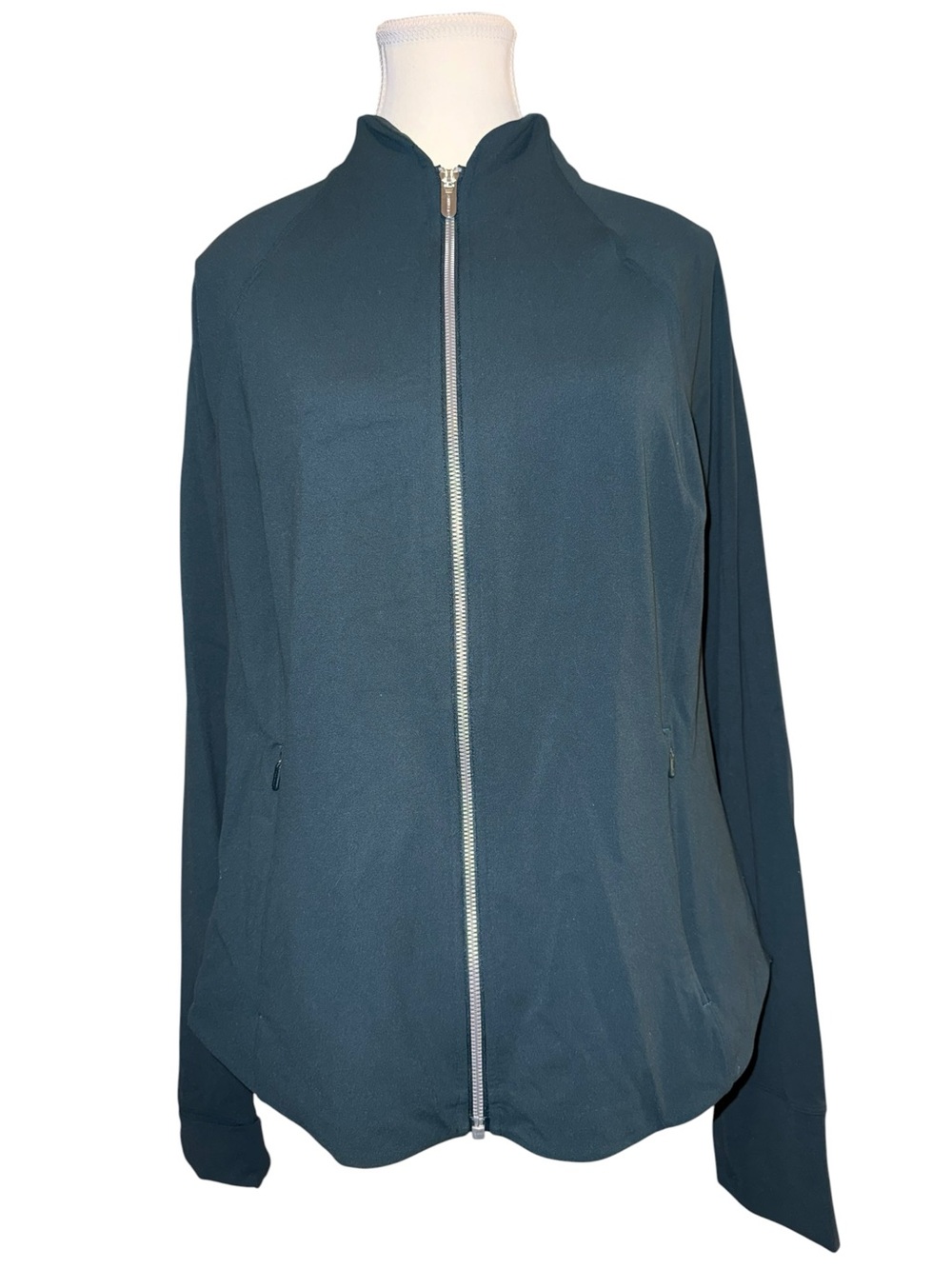 Athleta Salutation Jacket Teal Blue Full Zip Size XL - Picture 4 of 8